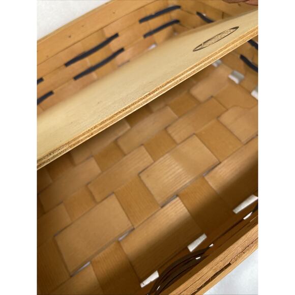 Vintage Peterboro Basket Company w/ Leather Handles- EUC - Picture 5 of 12